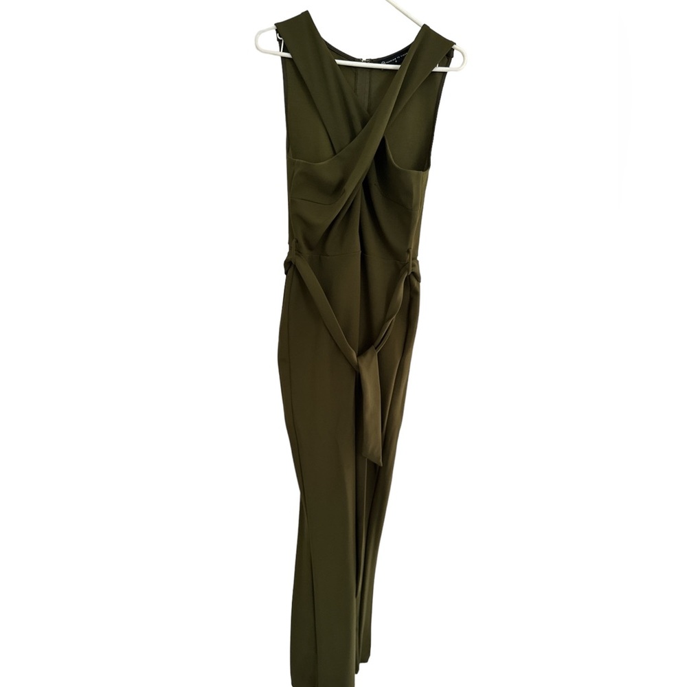 Women’s Plus size Cross neck Jumpsuit - Green size 0